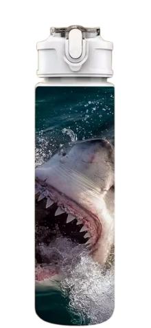 Детская бутылка для воды с трубочкой Акула 750 мл (35110093)