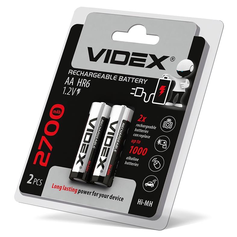 Акумулятор Videx HR6/AA 2700 mAh 2 шт. (2023342000024-E3)