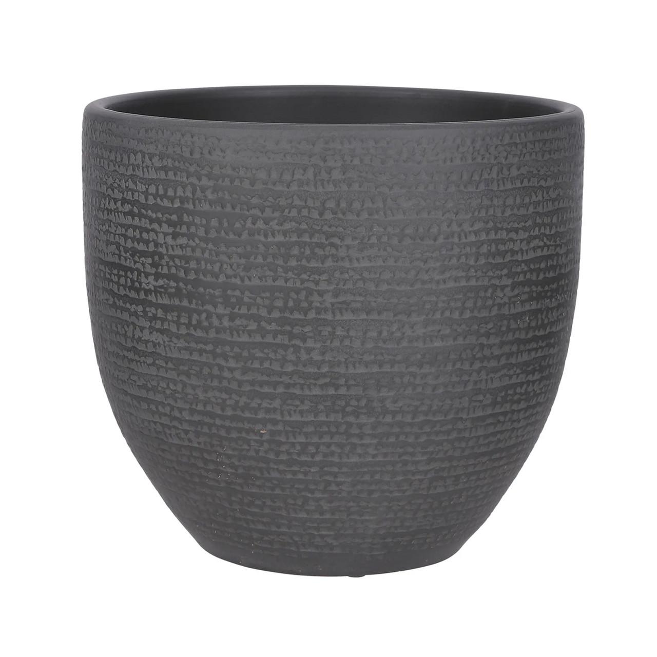 Кашпо Edelman Carrie pot round 29х26 см Черный (A-025713)