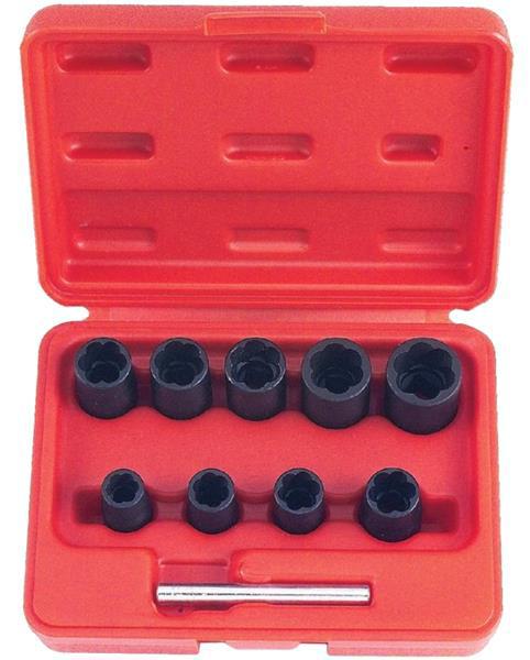 Набір головок для пошкоджених гайок Force FOR 910U2 3/8" 10 шт.