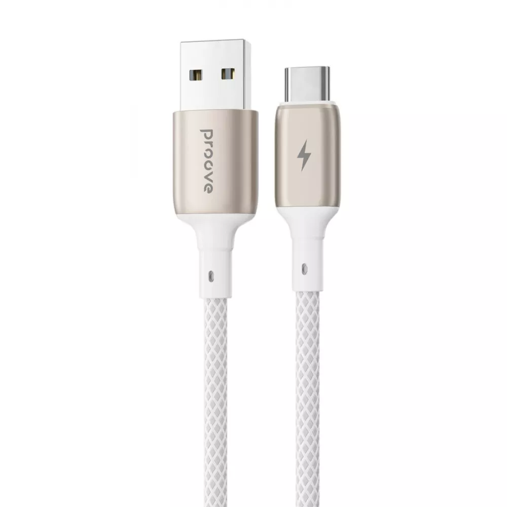 Кабель Proove Dense Metal USB to Type C 2.4A 1m White
