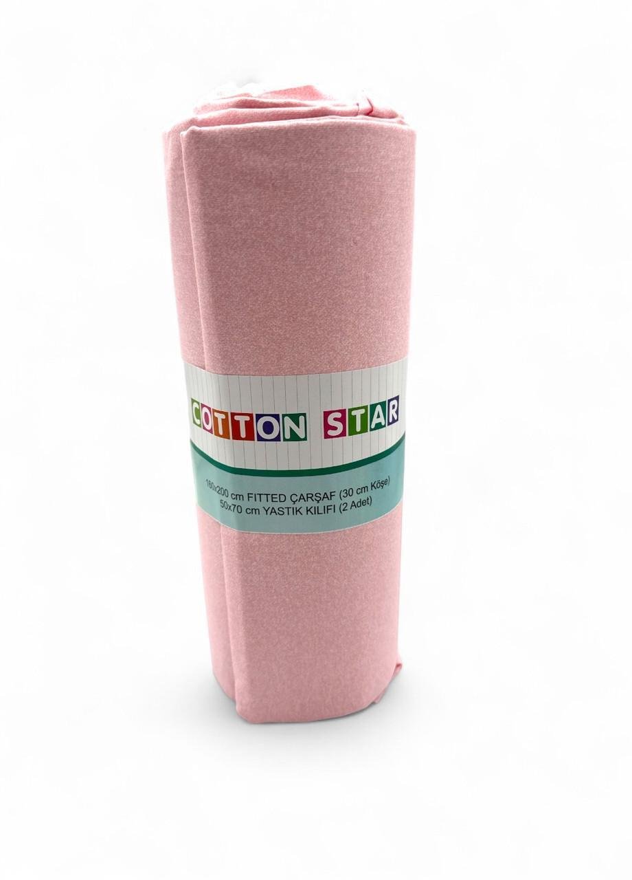 Комплект постільної білизни Cotton Star 1 простирадло/2 наволочки без підковдри Рожевий (2740752769) - фото 1 Комплект постільної білизни Cotton Star 1 простирадло/2 наволочки без підковдри Рожевий (2740752769) - фото 1