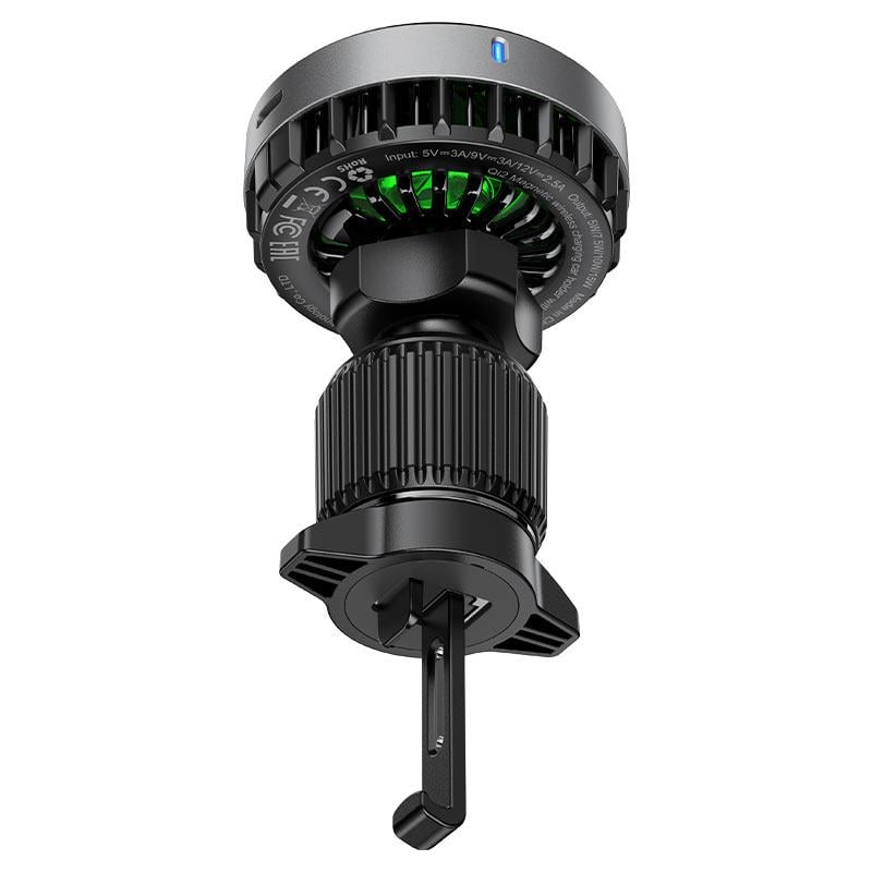 Автодержатель для телефона с БЗП Acefast D40 Qi2 Magnetic Wireless Charging car holder with Ice Cooling for air vent Metal Gray (6974316283751) - фото 4 Автодержатель для телефона с БЗП Acefast D40 Qi2 Magnetic Wireless Charging car holder with Ice Cooling for air vent Metal Gray (6974316283751) - фото 4