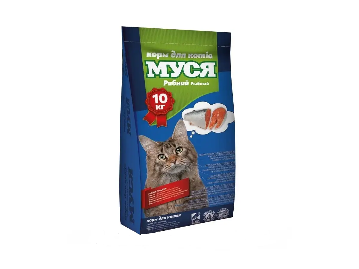Сухий корм для котів Муся зі смаком риби 10 кг (00000001909)