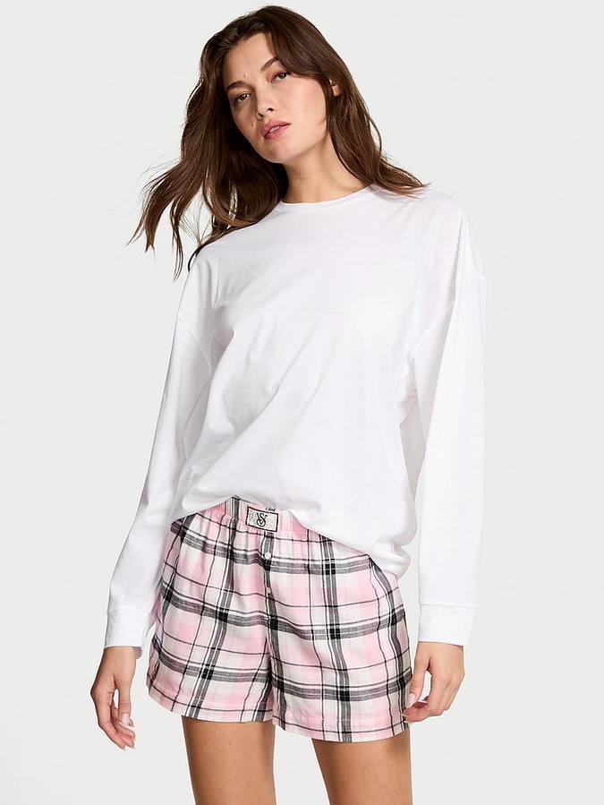 Пижама женская Victoria's Secret Short Tee-Jama Set L Белый (5419437713214)