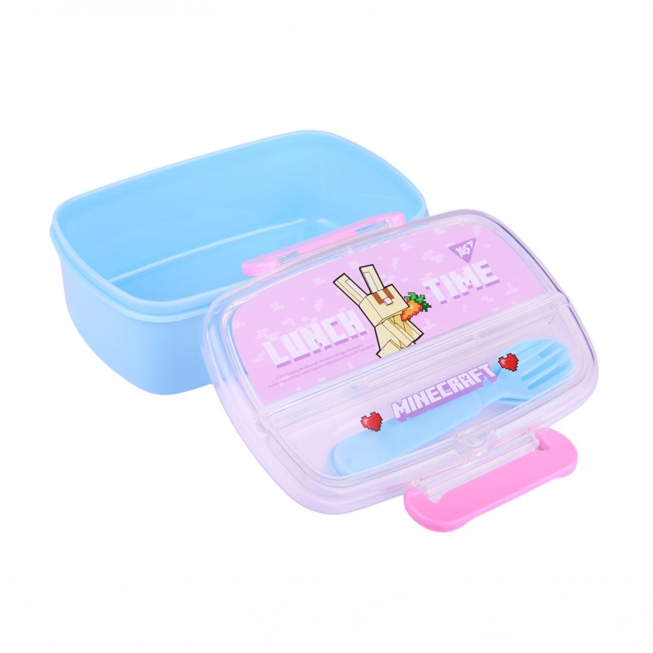 Контейнер Yes Minecraft.Spring 750 мл с приборами (708370) - фото 3