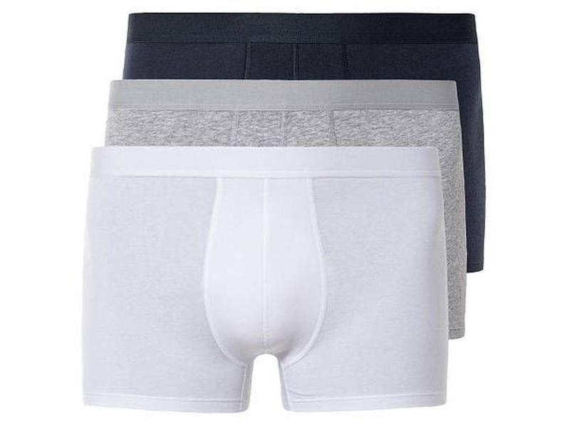 Набір трусів боксерів чоловічих Livergy LYCRA 3 шт. 3ХL Темно-синій/Сірий/Білий (107447304)