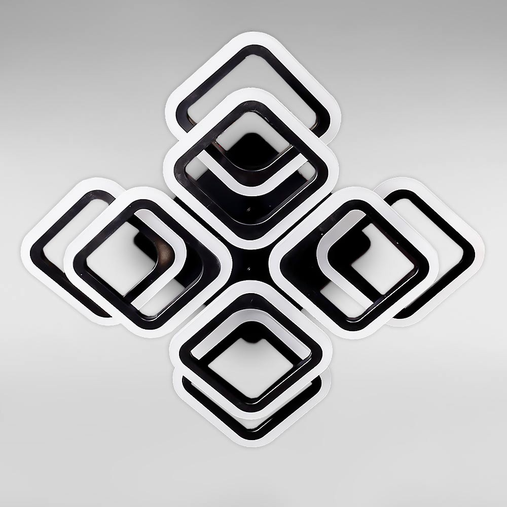 Люстра светодиодная Svet SL-5342/4+4C BK DIMMER 144W с пультом Черный