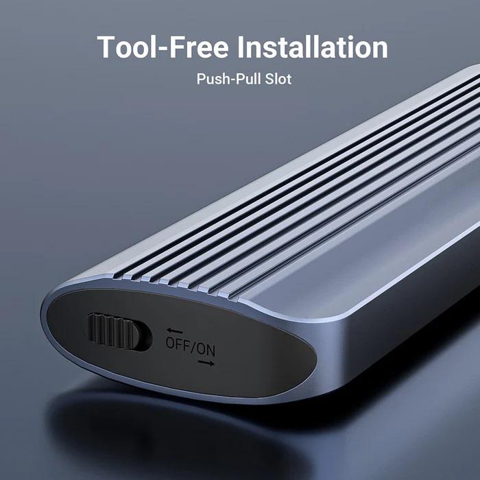 Зовнішня кишеня Acasis EC-6602 m.2 NVME SSD з підключенням USB Type-C Сірий (2394) - фото 4 Зовнішня кишеня Acasis EC-6602 m.2 NVME SSD з підключенням USB Type-C Сірий (2394) - фото 4