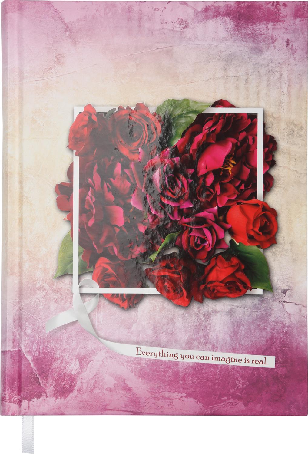 Ежедневник недатированный Buromax DAISY A5 288 страниц Вишневый (BM.2044-44)