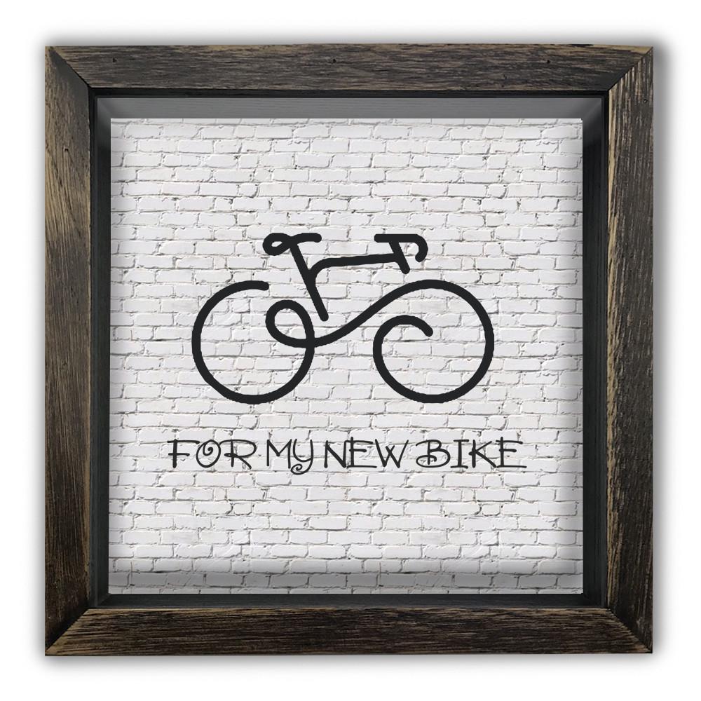 Копилка For a bike деревянная 20x20x6,5 см винтажная Коричневый (хркп0008ква)