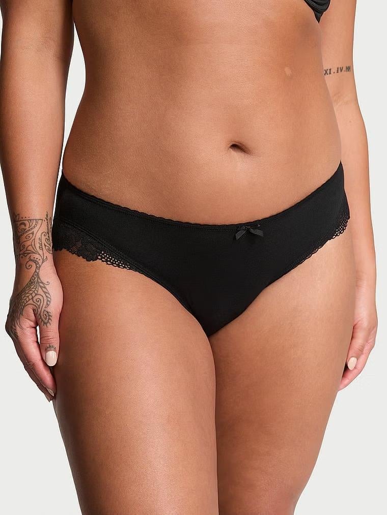 Трусики Victoria Stretch Cotton Lace-Waist Bikini Panty L Черный (26878950) Трусики Victoria Stretch Cotton Lace-Waist Bikini Panty L Черный (26878950)