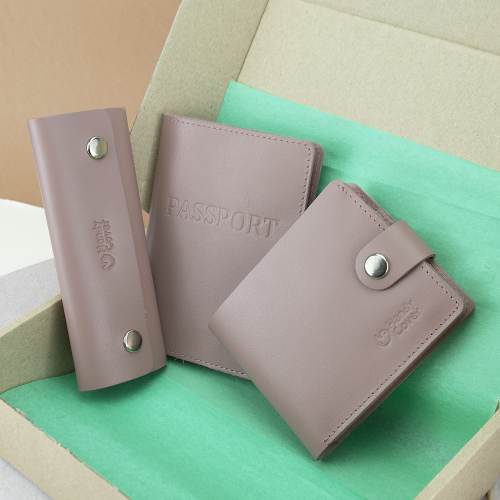 Подарочный женский набор №62 3 предмета Нюдовый