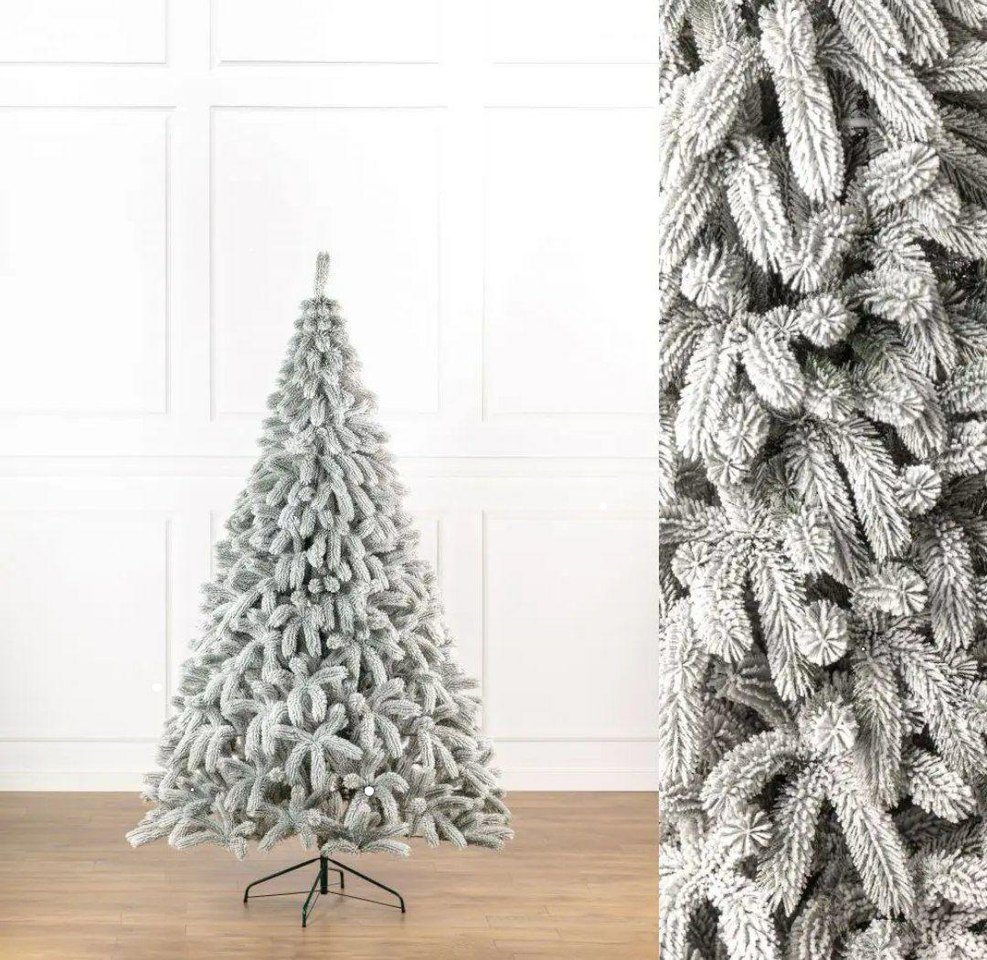 Искусственная елка заснеженная литая Буковельская с металлическим подставкой 2,30 м Белый (NYT15069) - фото 3