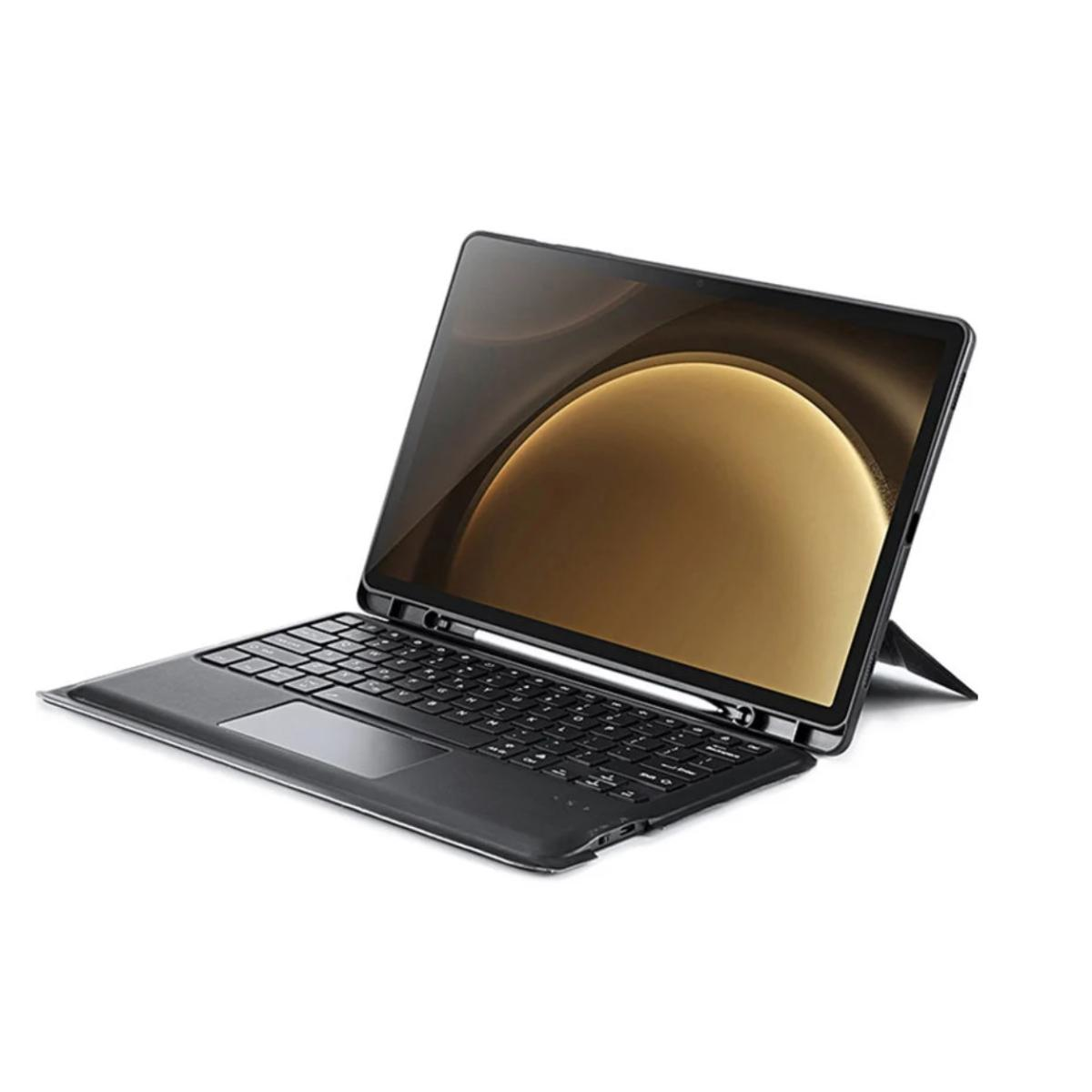 Чехол-клавиатура Dux Ducis Bluetooth 5.0 Keyboard Samsung Galaxy Tab S9 FE Plus X610/X616B 12,4'' с подсветкой Black (6934913002094)
