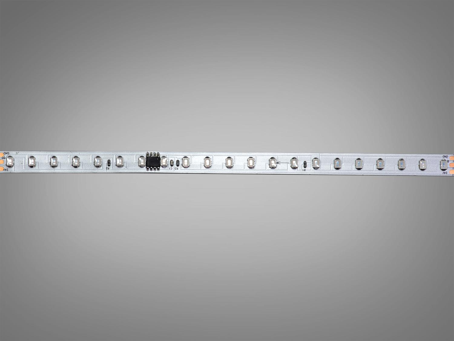 Светодиодная лента адресная 24 В 126 диодов на метр 8 мм Зеленый (PWS24-2835-126-GREEN-20-8) - фото 3 Светодиодная лента адресная 24 В 126 диодов на метр 8 мм Зеленый (PWS24-2835-126-GREEN-20-8) - фото 3