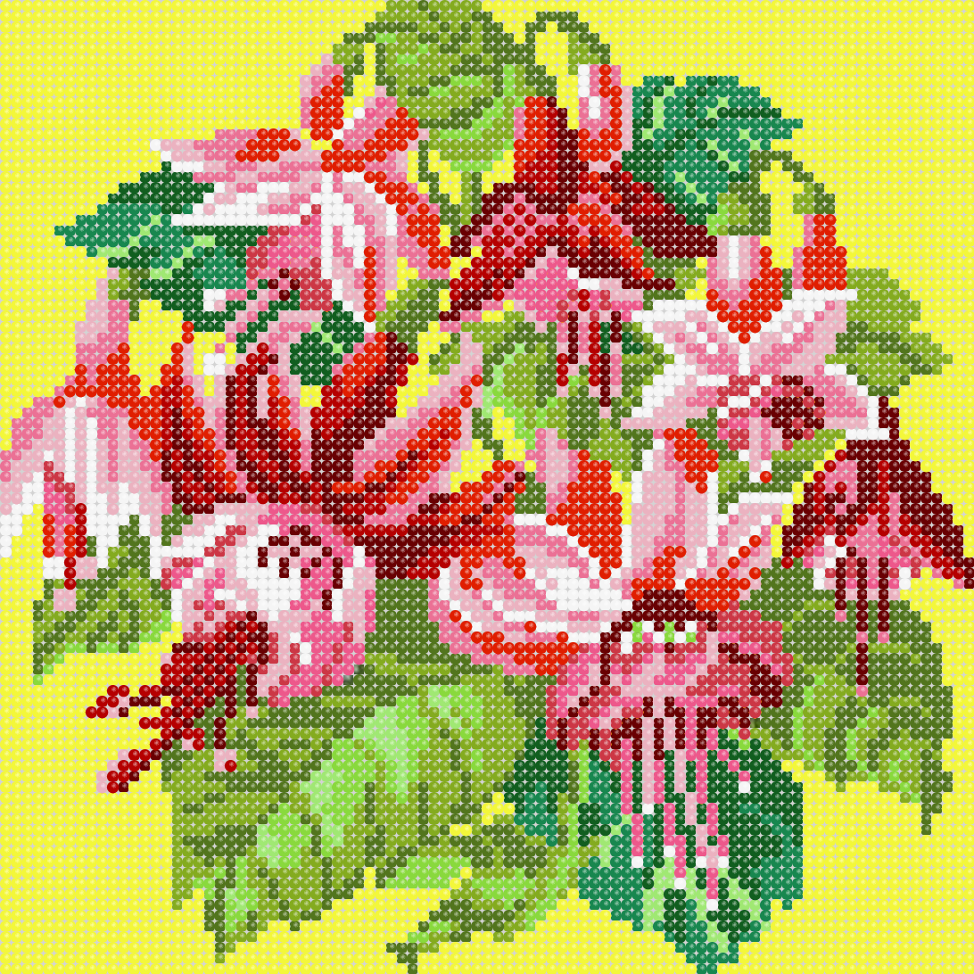 Схема для вышивки бисером Красная фуксия (1227379432)