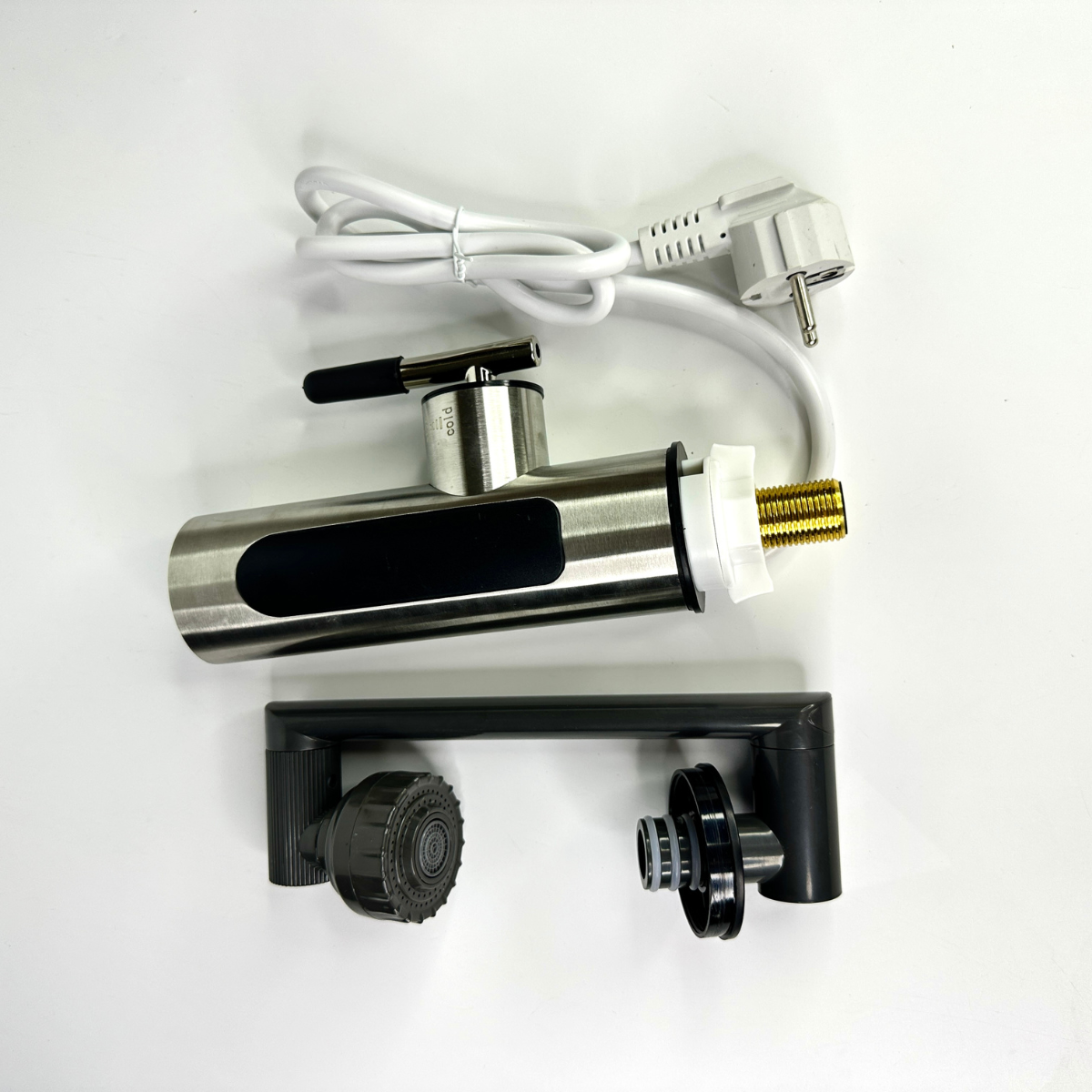 Проточний водонагрівач-кран електричний з миттєвим нагрівом води/дисплеєм і нижнім підключенням (RVP-16-Silver/Blac) - фото 2 Проточний водонагрівач-кран електричний з миттєвим нагрівом води/дисплеєм і нижнім підключенням (RVP-16-Silver/Blac) - фото 2