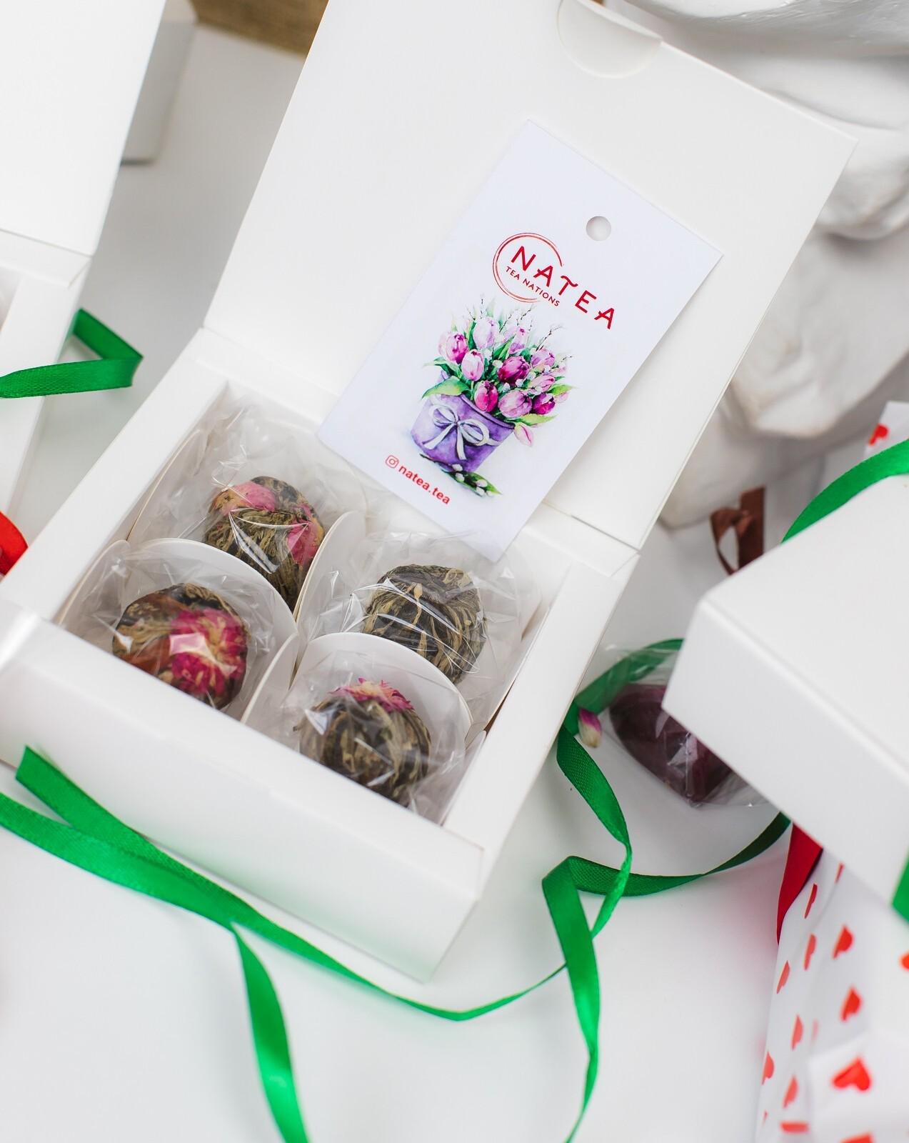 Набор связанного чая Natea Tea Nations ассорти 4 бутона Набор связанного чая Natea Tea Nations ассорти 4 бутона