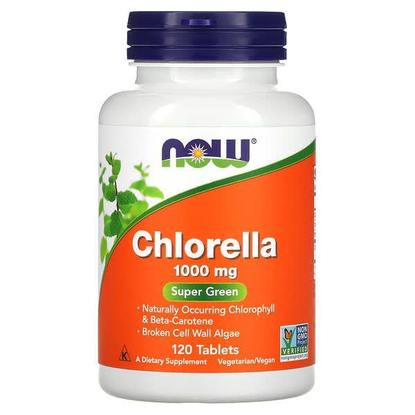 Хлорелла NOW CHLORELLA 1000mg 120 таблеток (НФ-00000774)
