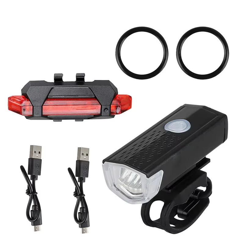 Фонарь велосипедный светодиодный с USB Черный (103) - фото 2