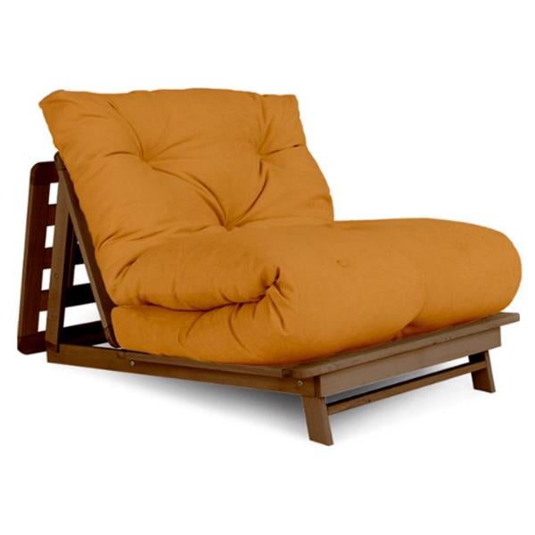 Кресло-футон Woodman Layti-90 раскладное из массива дерева Ореховый/Оранжевый