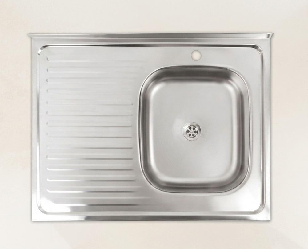Мийка кухонна Platinum 80/60 Satin накладна прямокутна 0,4 мм (929)