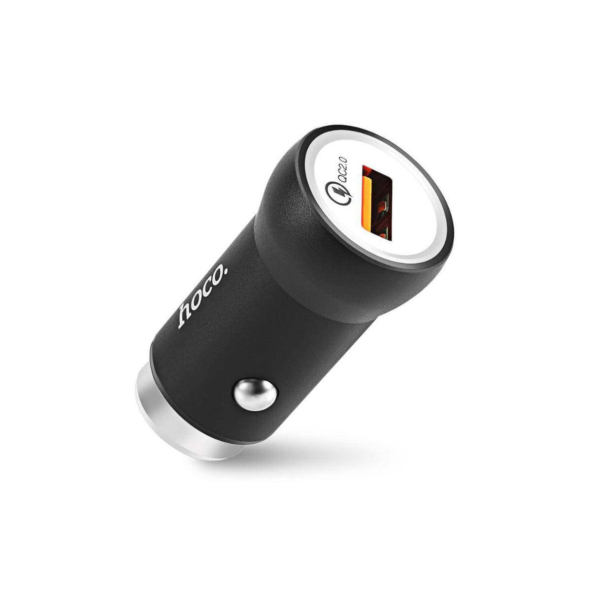 Зарядний пристрій автомобільний Hoco Z4 QC2.0 Car charger 1USB 2.1 A Black (01298)