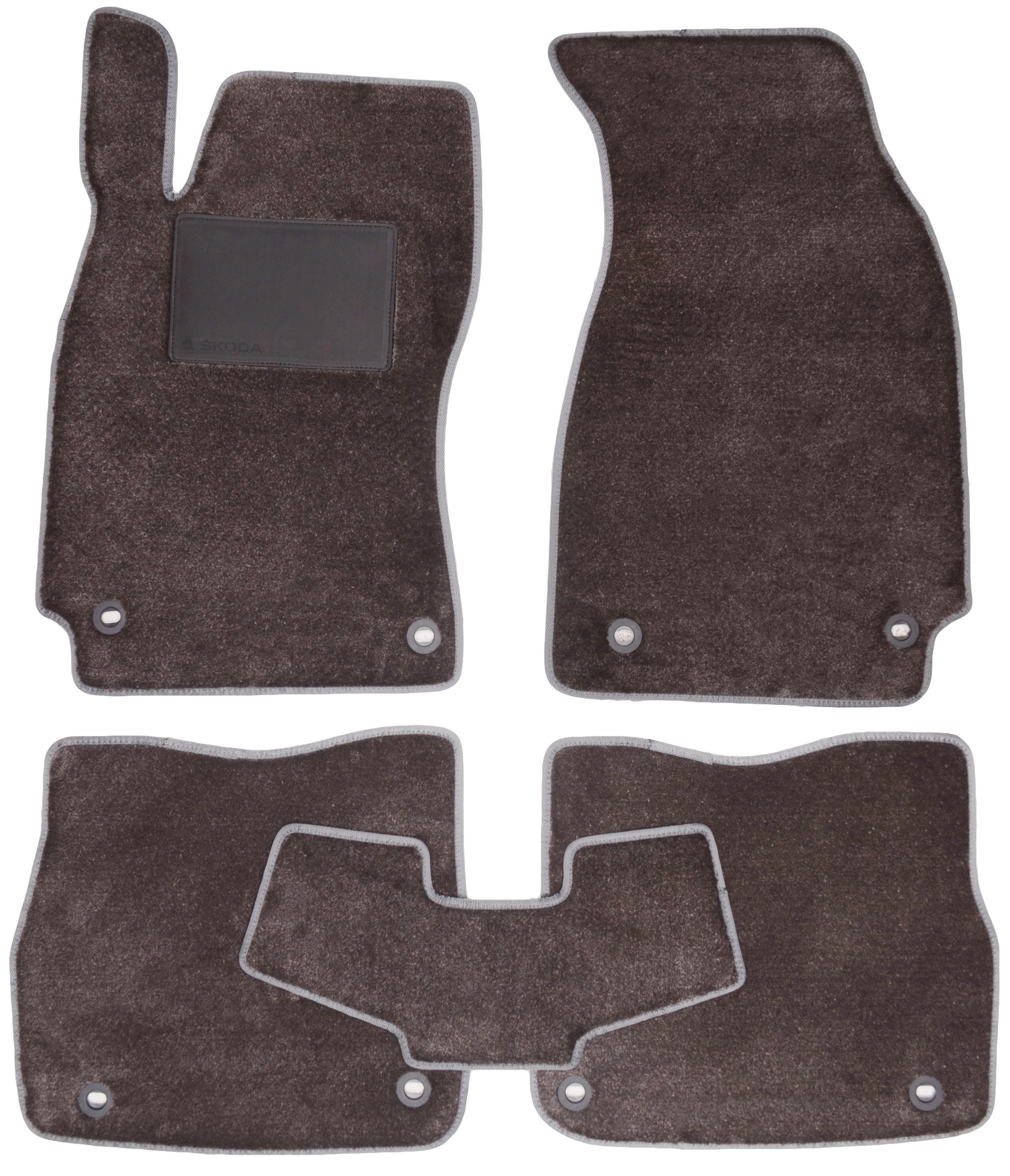 Коврики в салон для Skoda Superb '02-08 текстильные Optimal Серый