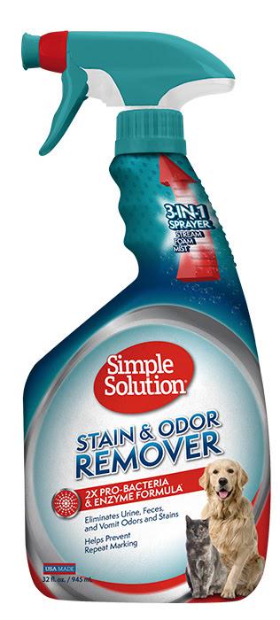 Універсальний засіб Simple Solution Stain and odor remover з про-бактеріями ензимами для нейтралізації запахів та видалення стійких плям від життєдіяльності домашніх тварин 945 мл (ss11077)