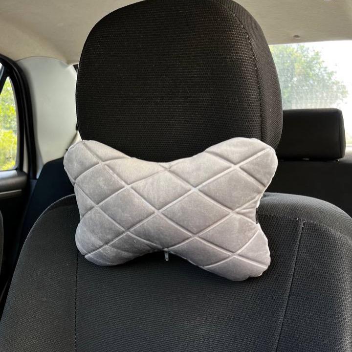 Подушка в машину Пайка 27x16x8 см Светло-серый (24167299) - фото 1