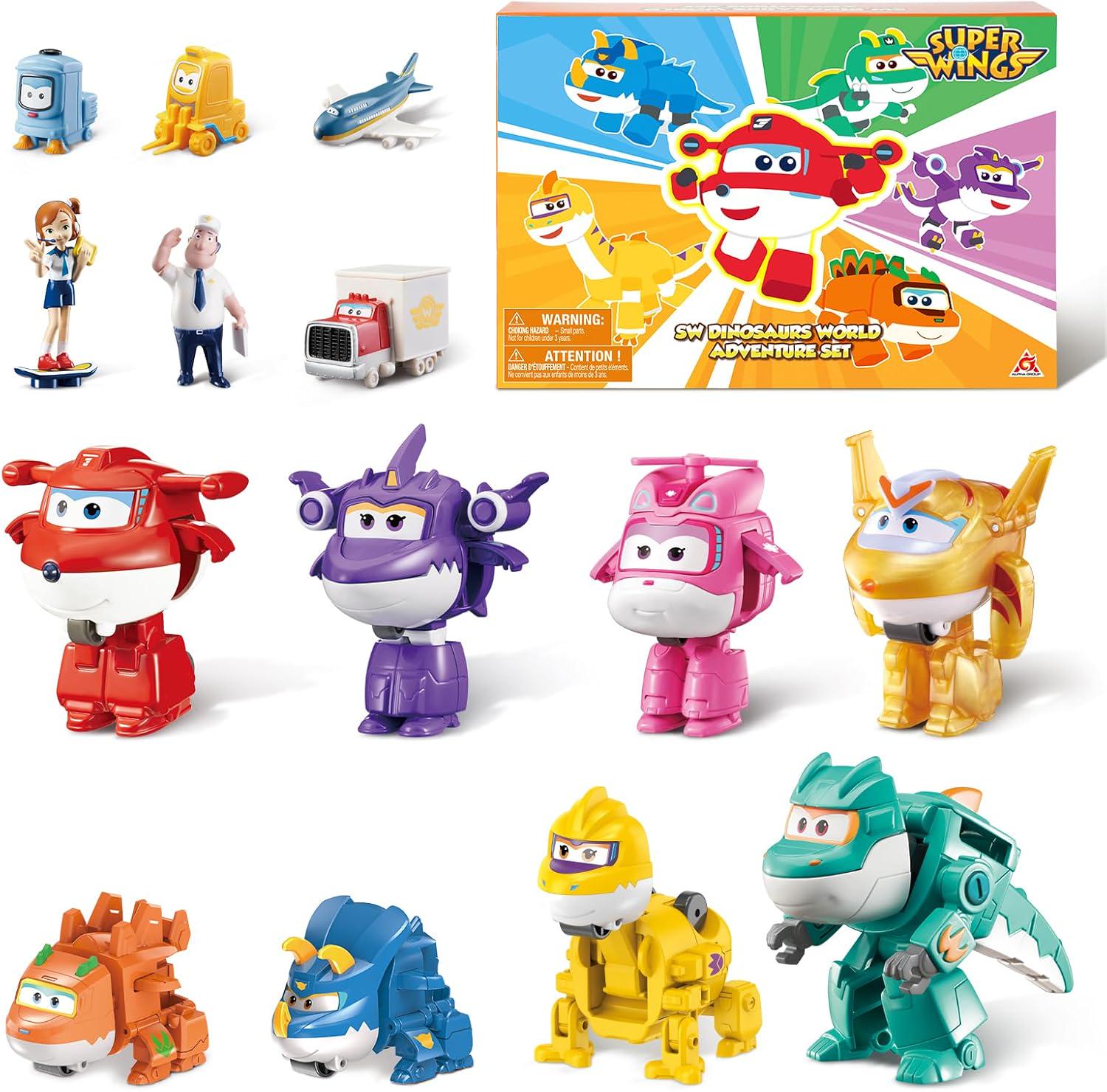 Набор фигурок Супер крылья Джетт и его друзья самолеты трансформеры Super Wings 14 шт.