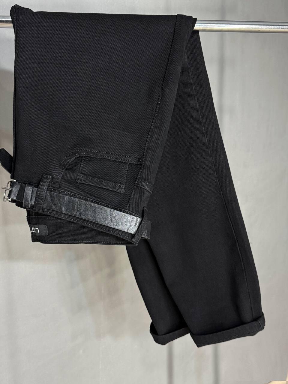 Джинси жіночі Ladyn 0199 MOM банани великі розміри батал р. 38 Чорний (5185) - фото 3