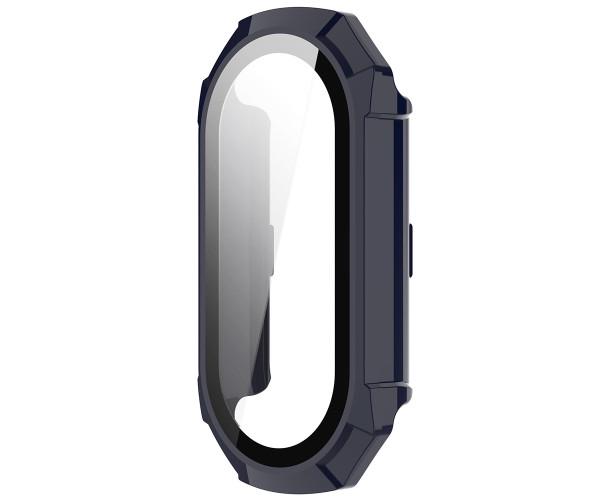 Чехол с защитным стеклом Protective Cover with Glass для Xiaomi Mi Band 8 Синий