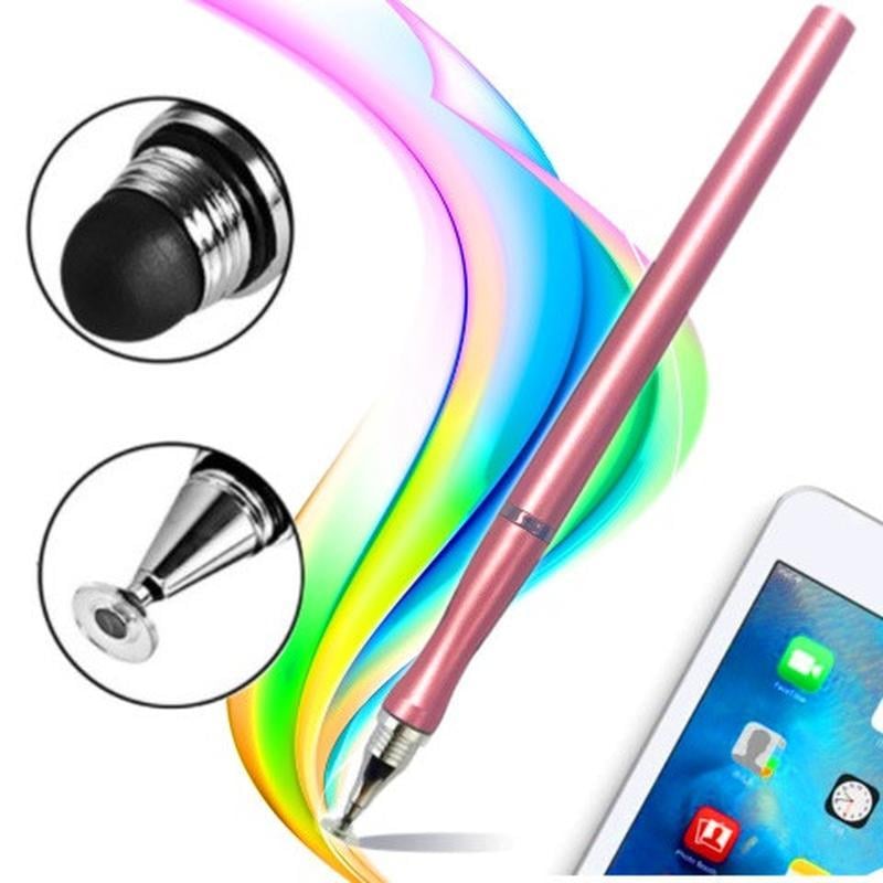 Стилус двосторонній універсальний 2в1 Рожевий - фото 2