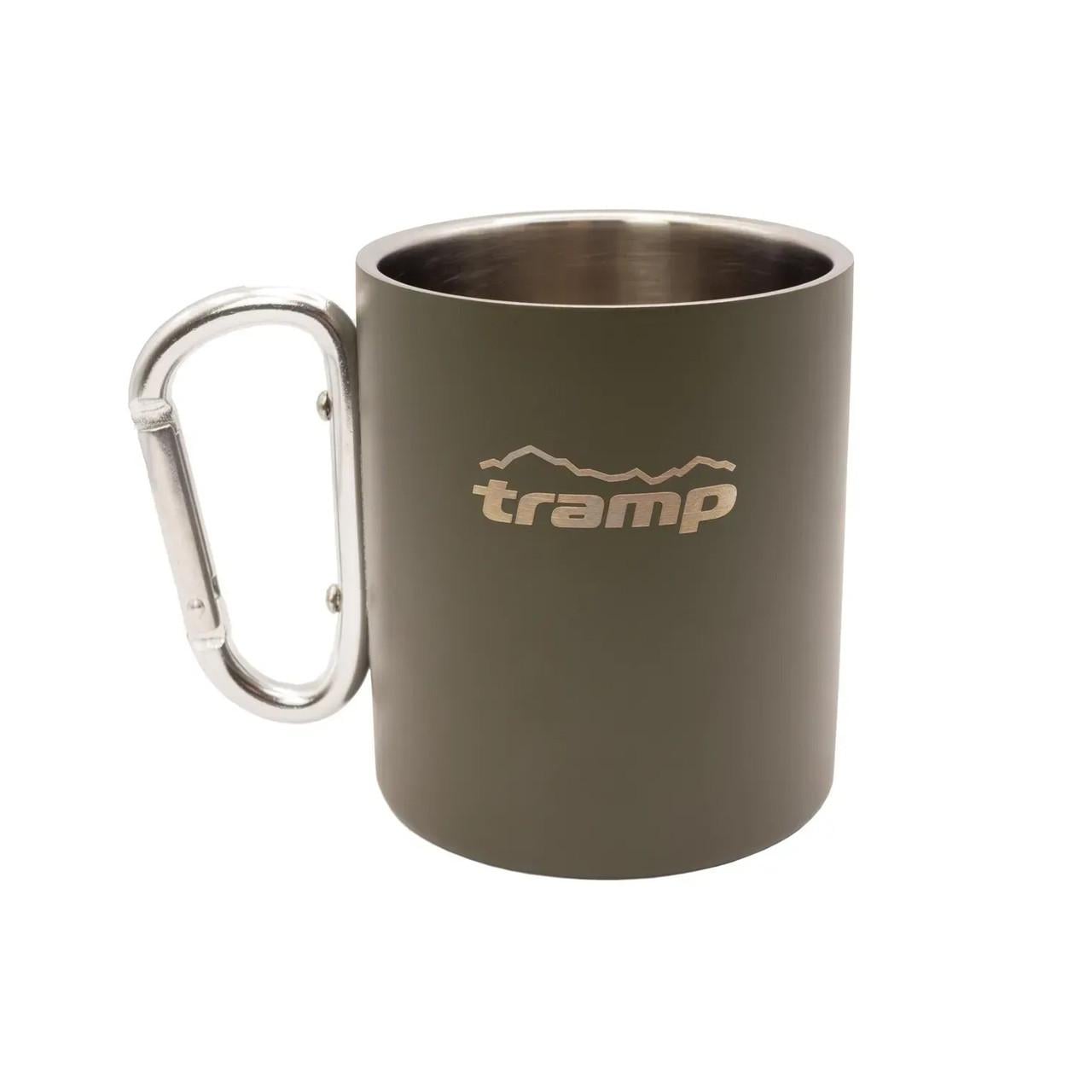 Термокружка туристическая Tramp UTRC-122 с карабином 350 мл Olive (iz17225)