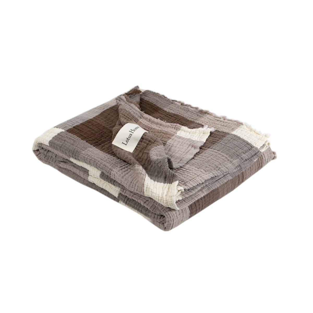 Покрывало Lotus Home Lucca Muslin 200x240 см Коричневый (svt-2000022350839)