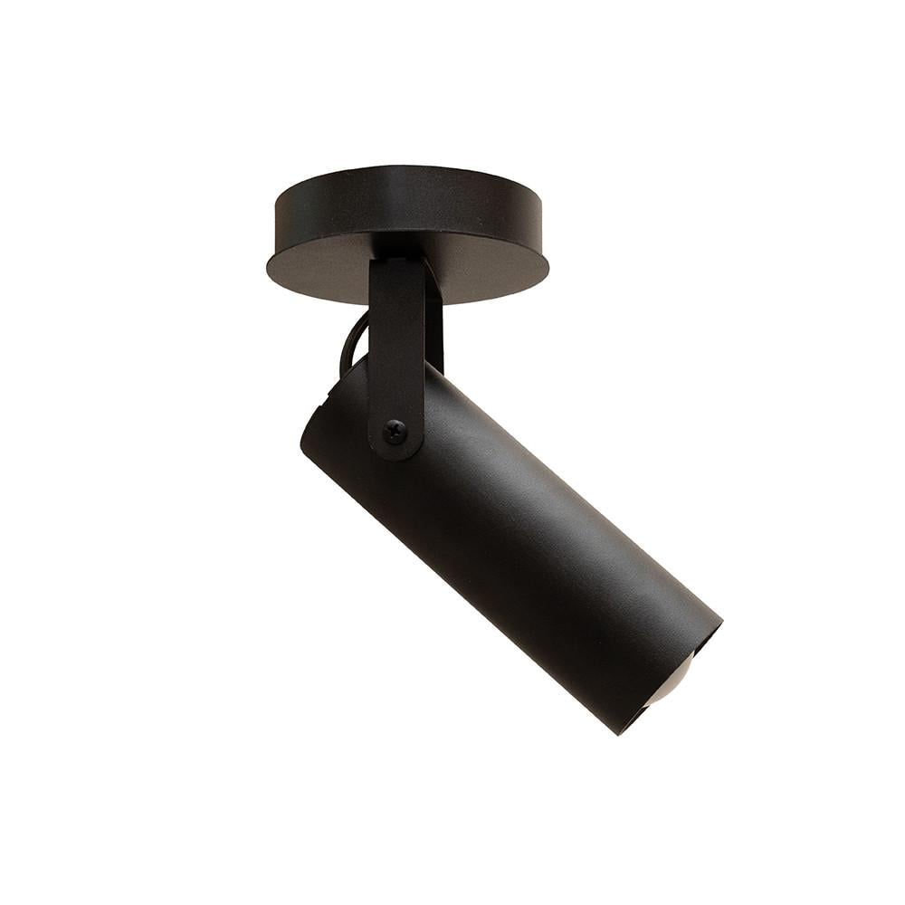 Спот MSK Electric Focus с плафоном-цилиндром под лампу Е27 поворотный Черный (NL 14050-1 BK) Спот MSK Electric Focus с плафоном-цилиндром под лампу Е27 поворотный Черный (NL 14050-1 BK)