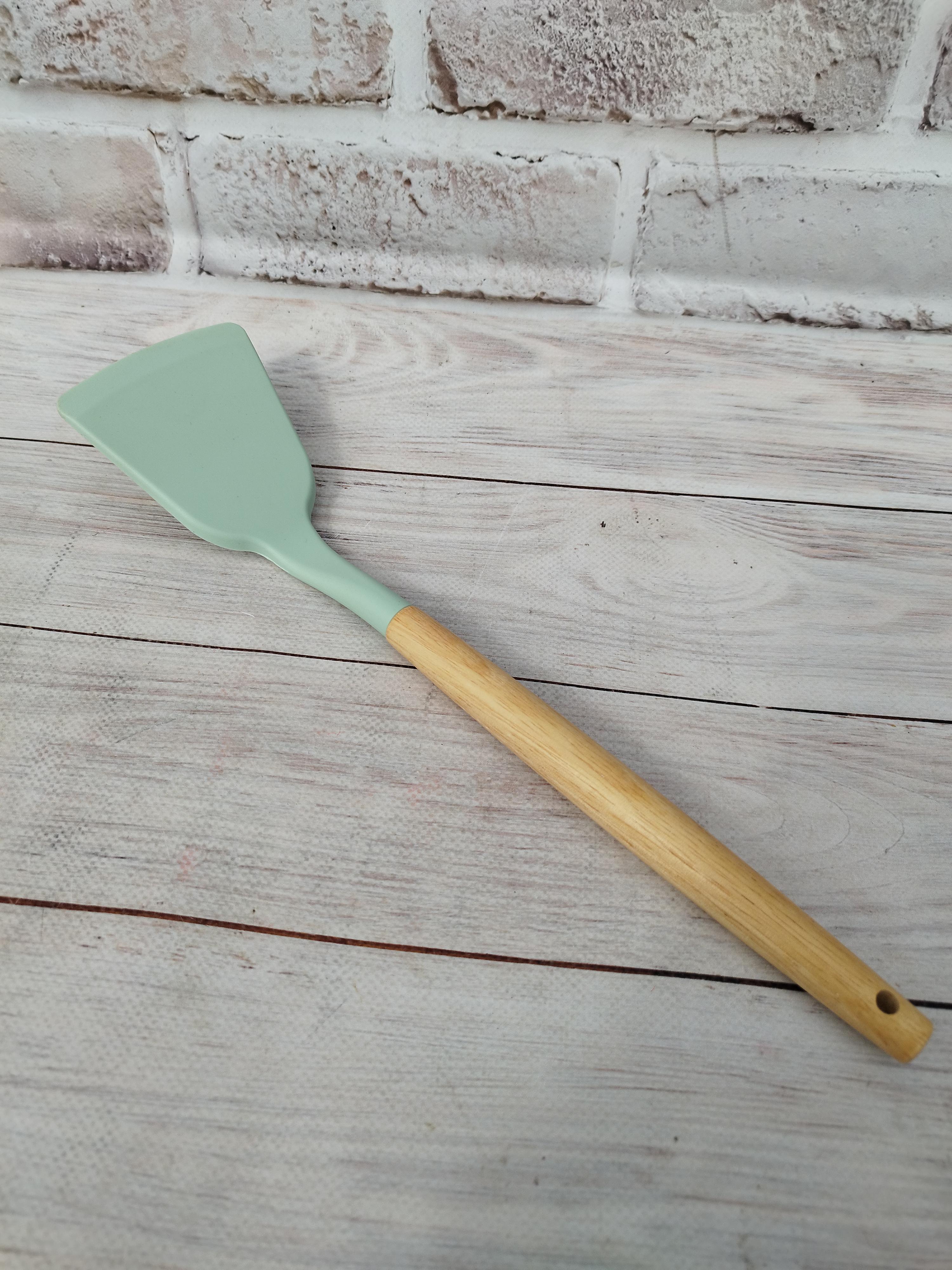 Лопатка кухонная Kitchenware силикон 31,5 см Бирюзовый (25199774)