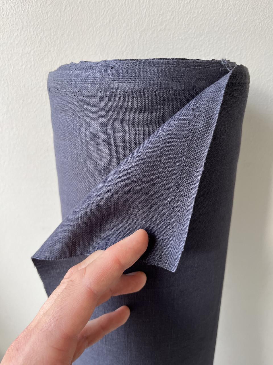 Ткань для скатертей LINEN PLUS 100% лен 143 см 1344 Баклажановый - фото 3