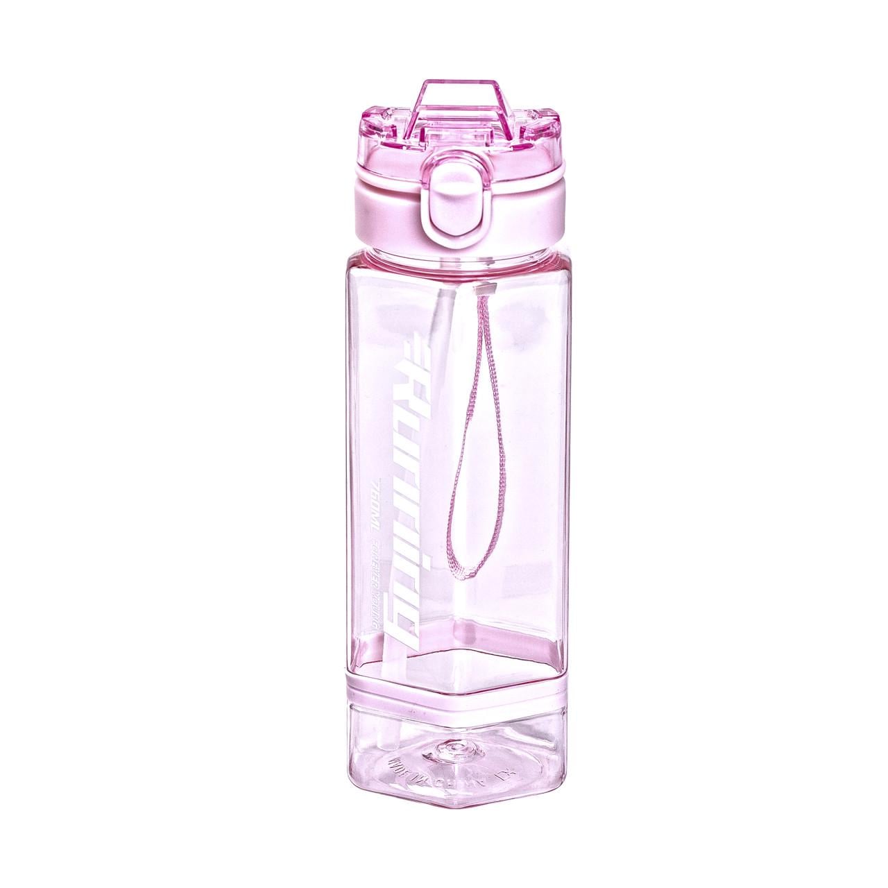 Пляшка для води Light House Running LG-30180 PK з трубочкою та ремінцем 760 мл Рожевий