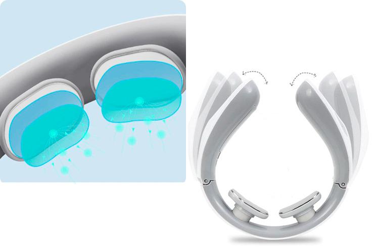 Масажер для шиї Smart Neck Massager J001-1D Біло-сірий (1009257-White) - фото 4