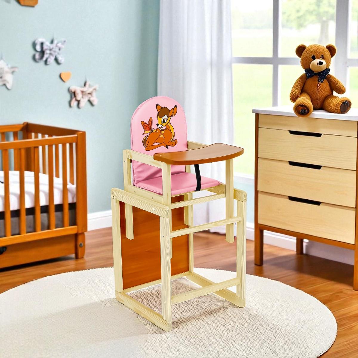 Стульчик для кормления Мася Оленeнок Бемби Розовый (№2035) - фото 3 Стульчик для кормления Мася Оленeнок Бемби Розовый (№2035) - фото 3