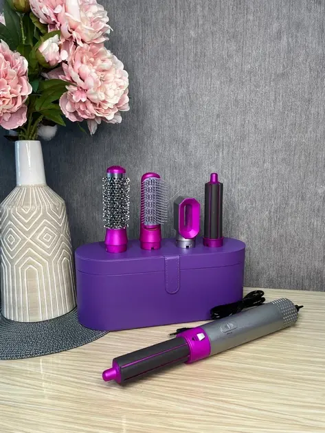 Стайлер повітряний HAIR BRUSH 5в1 509dy об'єм/випрямлення/укладання Фіолетовий (2849226475)