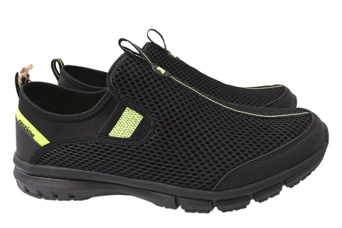 Кросівки чоловічі Restime з текстилю на низькому ходу р. 45 Чорний (142-21/22LK)