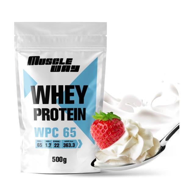 Протеин сывороточный MuscleWay 65% концентрат на 11 порций 500 г Крем-сливки (21-125-ksb65-mw-rs500.7) Протеин сывороточный MuscleWay 65% концентрат на 11 порций 500 г Крем-сливки (21-125-ksb65-mw-rs500.7)