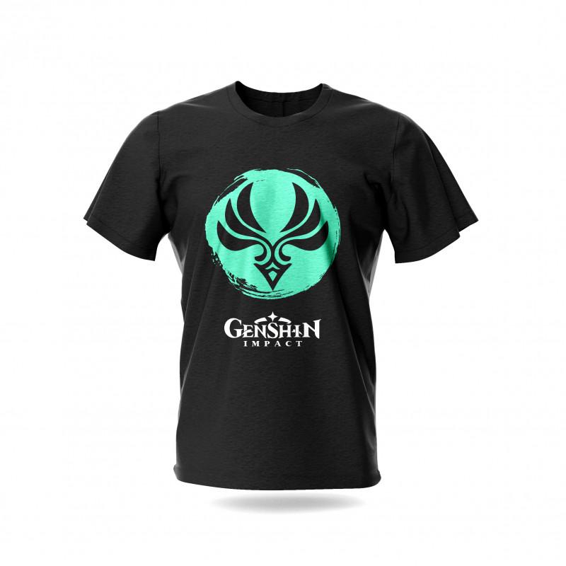Футболка Стихия Анемо "Genshin Impact" XL Черный (15570)