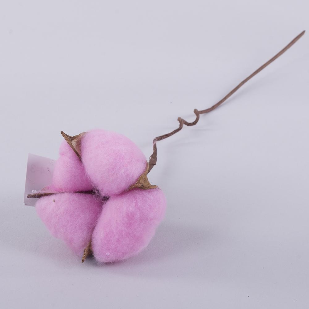 Сухоцвет хлопок на ножке Розовой (3954-3)