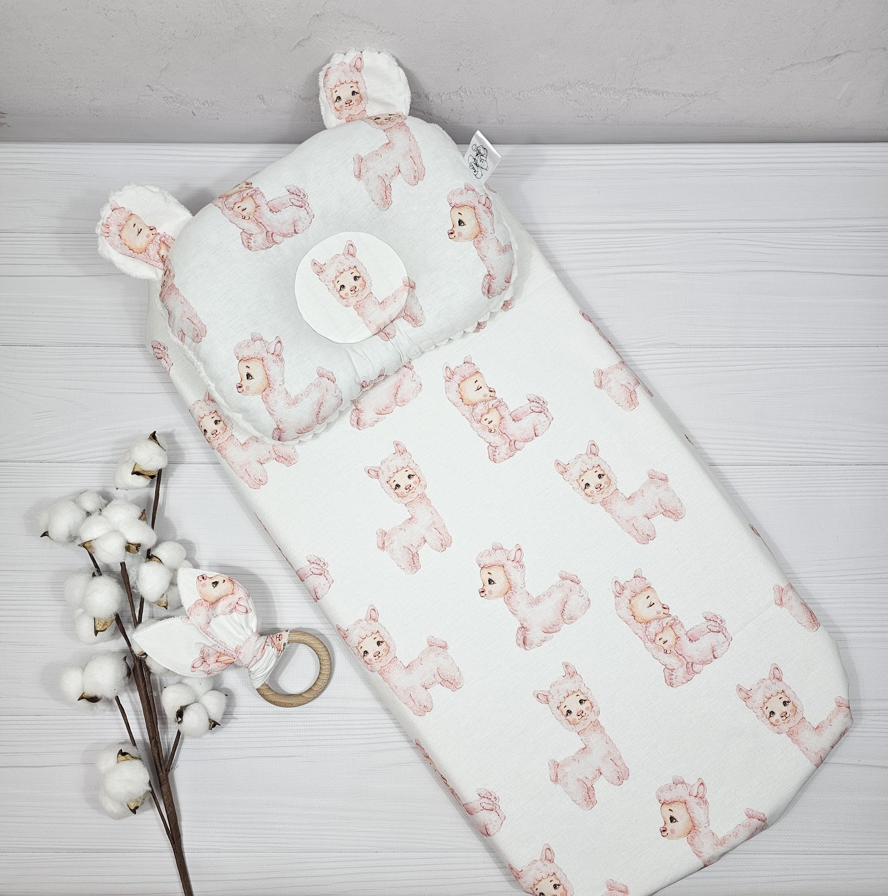 Набор детский в коляску a.l.babybox Альпака с грызунком Розовый (24342872)