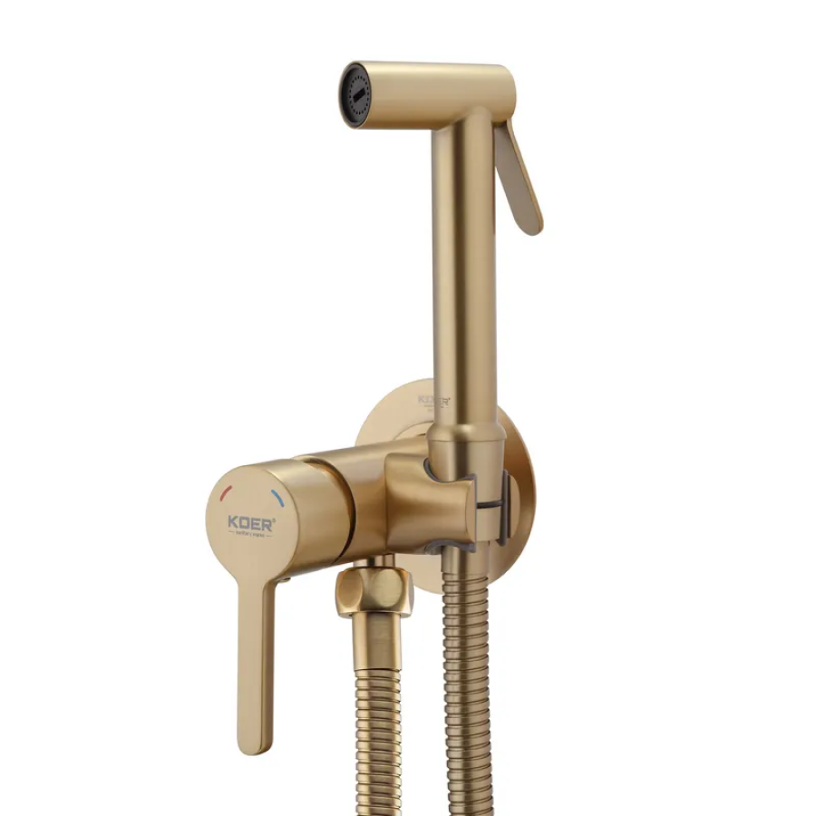 Смеситель для гигиенического душа KOER KB-23029-12 Brushed Gold (KR5504) Смеситель для гигиенического душа KOER KB-23029-12 Brushed Gold (KR5504)
